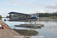 trail ridge air float plane on lake creek