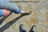 feet on Alvord Desert