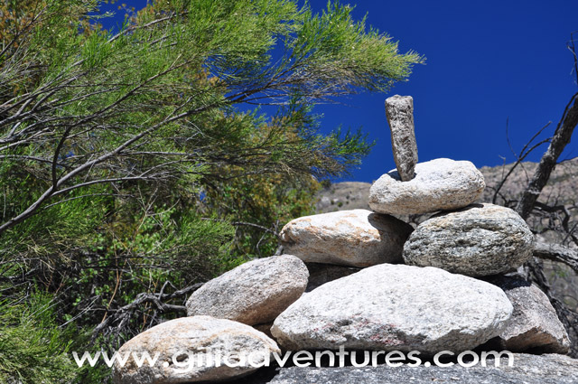 Balanced Cairn on the trail