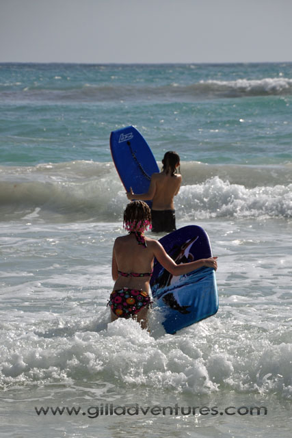 boogie boarders Tulum, Mexico